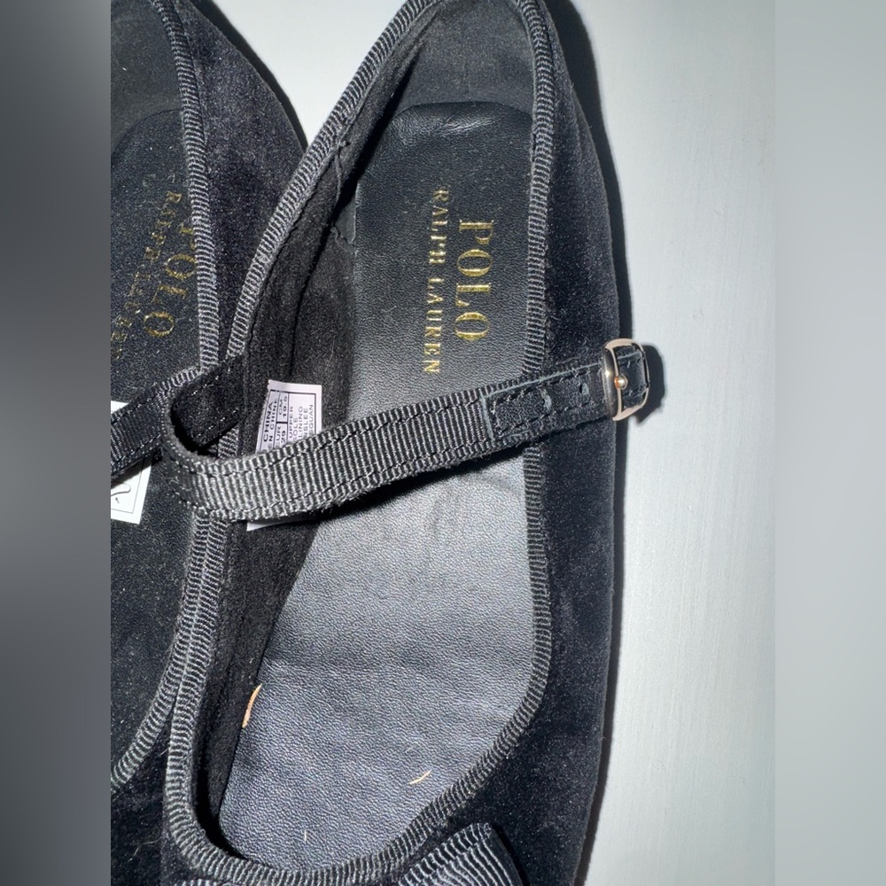Girls’ Polo black velvet dress shoes - Picture 4 of 6